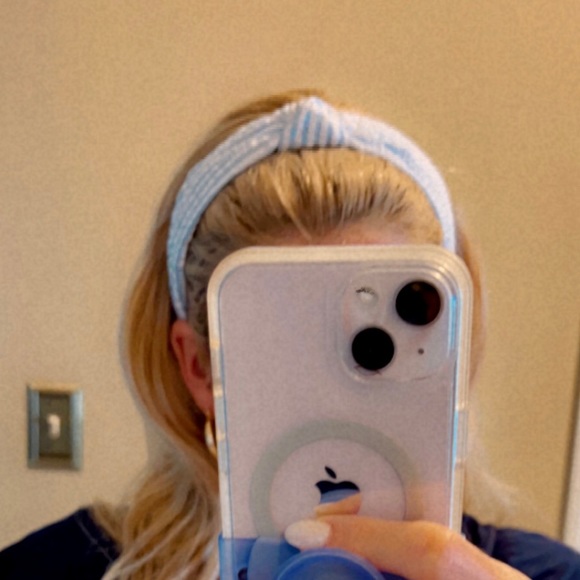 Seersucker Knot Top Headband - Picture 5 of 5